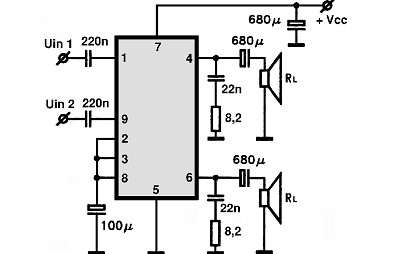 TDA1521Q I electronics circuit
